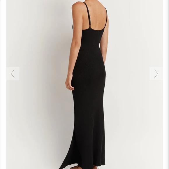 Athena Black Midi knit dress - size S - Picture 2 of 3